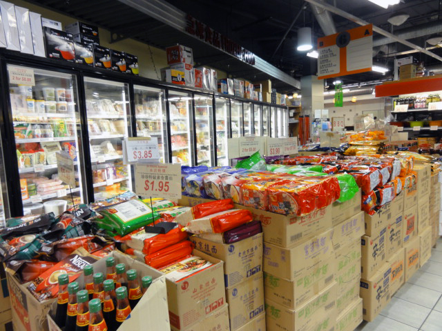 Ice cream and Sauces at the Grocery Department in New Pacific Supermarket